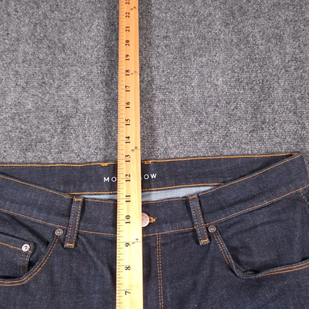 Mott & Bow Crosby Slim Jeans Mens 36x32 Dark Indigo Blue Straight Leg Denim